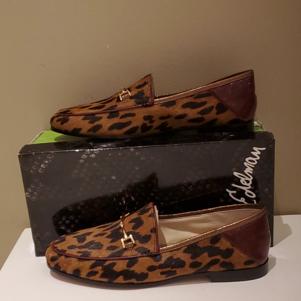 Sam Edelman NWT Loraine Calf Hair Cheetah Loafers - Picture 5 of 11